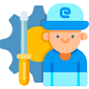 Man with tools for maintenance